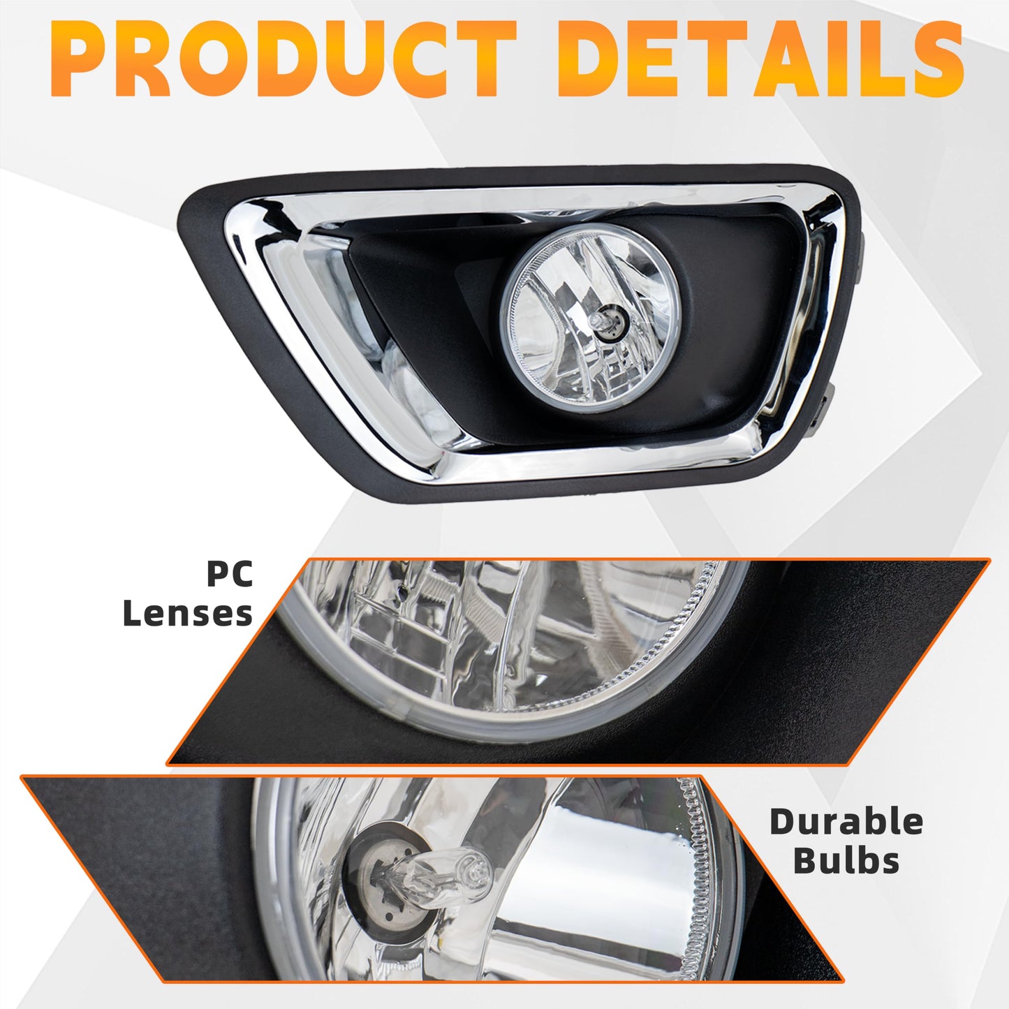 Fog Lights For Chevy Colorado 2015-2019 , Clear Lens, IP67 Waterproof