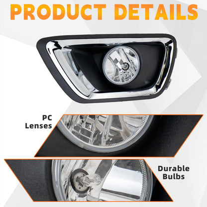 Fog Lights For Chevy Colorado 2015-2019 , Clear Lens, IP67 Waterproof