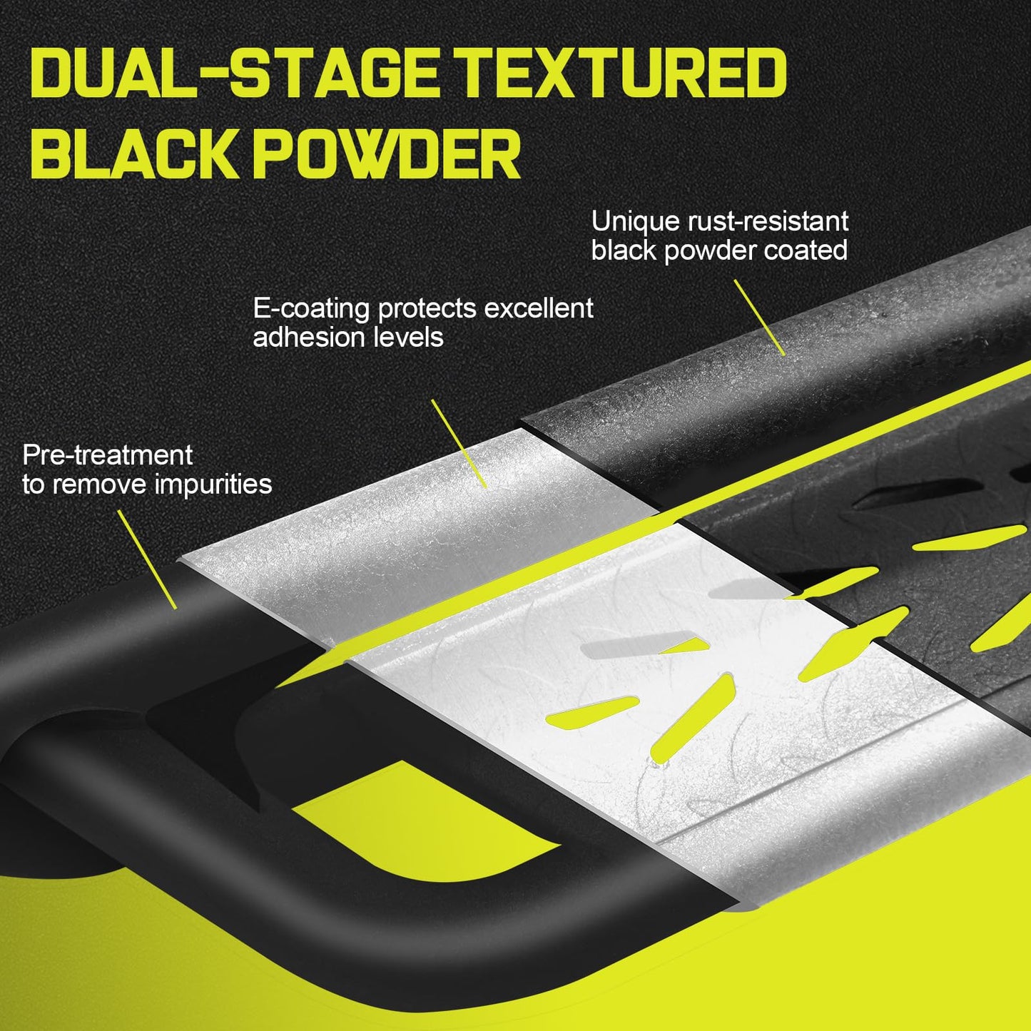 6" Carbon Steel Nerf Bars For Chevy Colorado Crew Cab 2015-2026