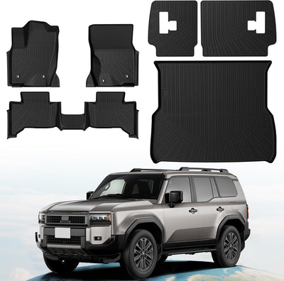 6 Pcs Floor Mats Cargo Mat Fit for Toyota Land Cruiser Prado LC250 2024-2026 / Lexus GX550 2024-2026