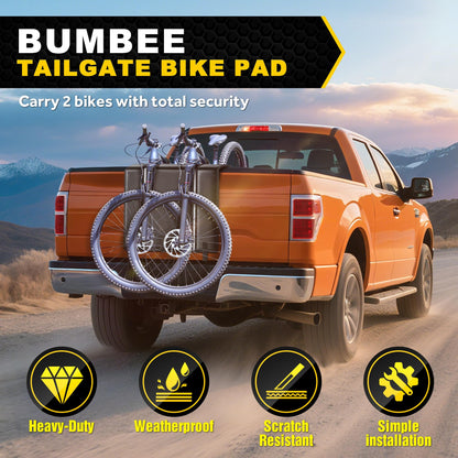 Tailgate Bike Pad for 2 Mountain Bikes with Reflective Safety Strips
