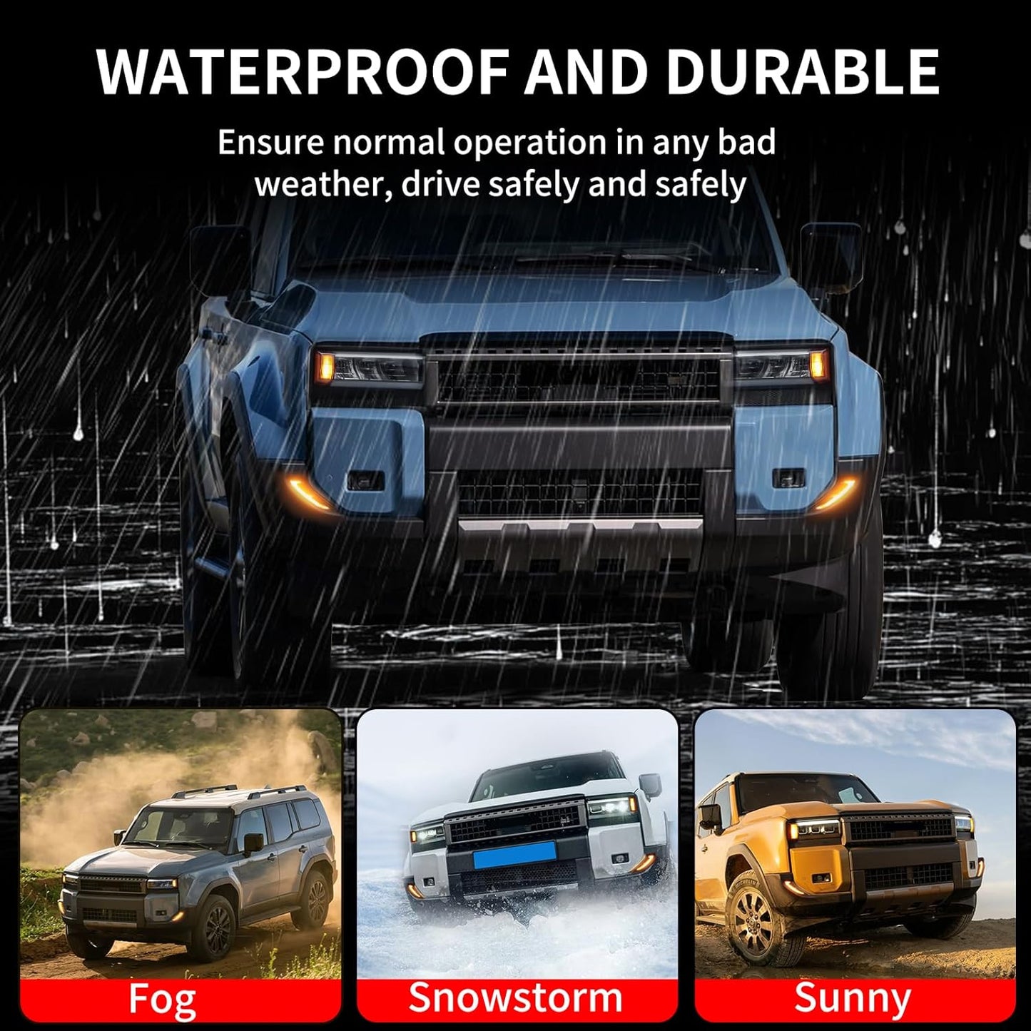 Dynamic Daytime Driving Lamp LED Turn Signal Light for 2024 - 2026 Toyota Land Cruiser 250 1958 Prado Lc250