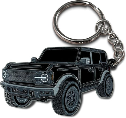 Bronco Keychain Accessories 4 door key chain Fob Cover Cool Mods compatible with Ford Bronco 2021 2022 2023 - OMOTOR