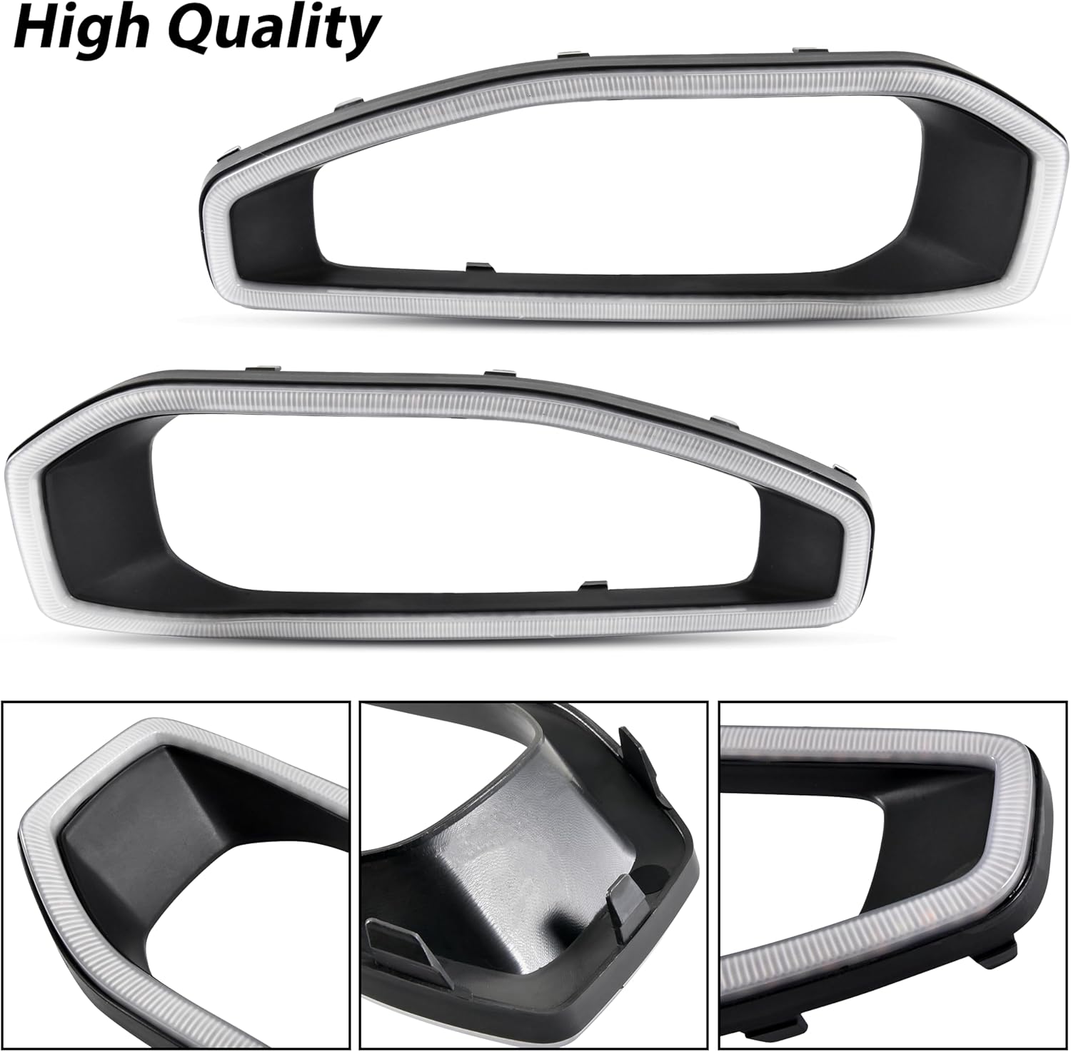 KEWISAUTO LED Front Lower Bumper Grille Light for Wrangler JL JLU/Gladiator JT, Bumper Fog Light Cover Trim DRL Turn Signal for 2018-2025 Jeep Wrangler JL JLU & 2020-2025 Gladiator JT Accessories