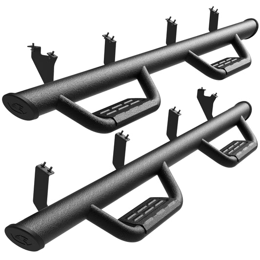 Textured Black Running Boards Compatible with 2024-2026 Toyota Tacoma (Fits Hybrid) | Double Cab