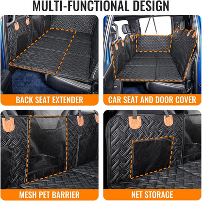 Dog Back Seat Extender for Truck,Truck Dog Seat Cover Back Seat,Dog Hammock for Truck,Hard Bottom Seat Extender for Dogs,Pet Seat Covers for Dogs,Dog Seat Cover for F150/RAM1500/Silverado - OMOTOR