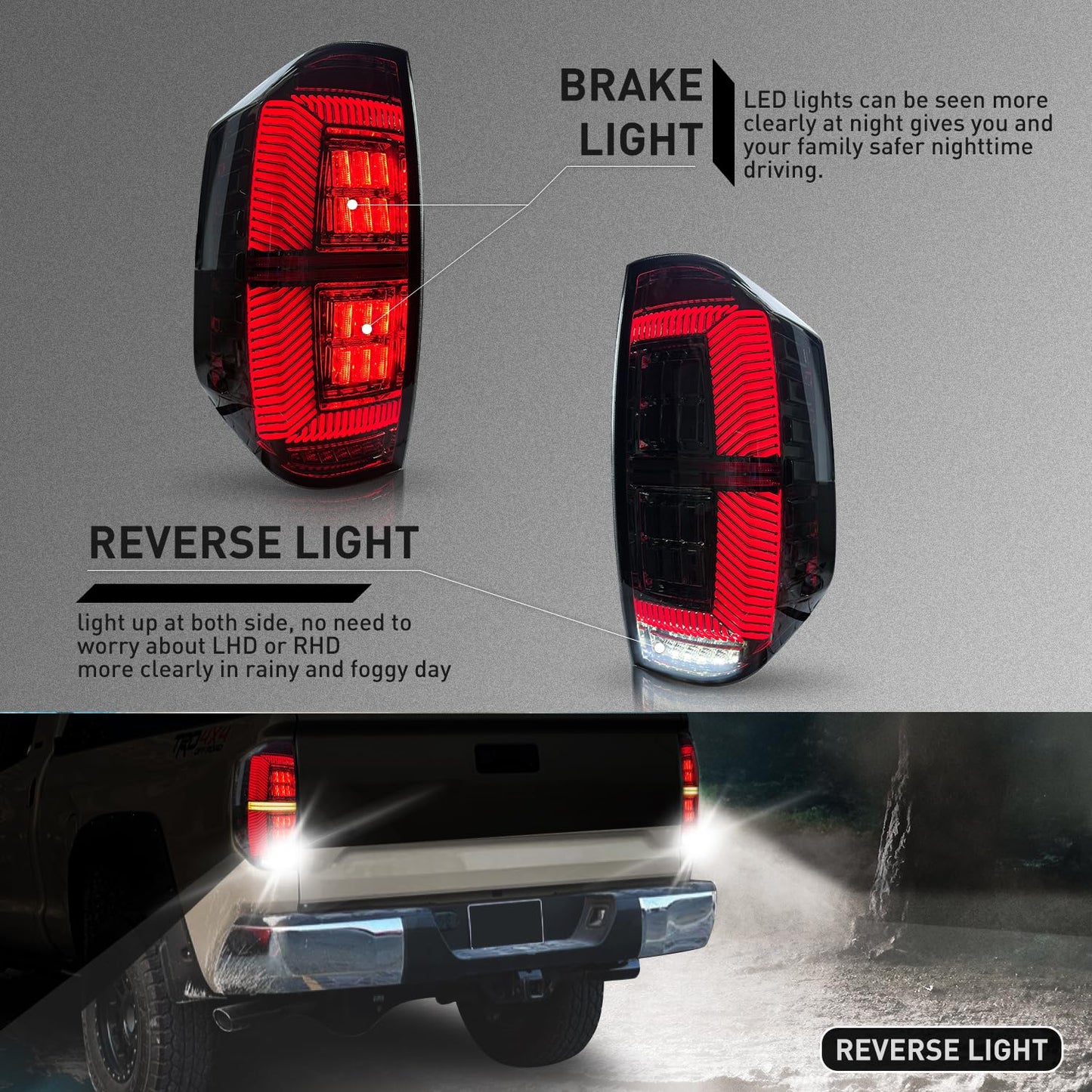 Tail Lights for Toyota Tundra SR/SR5/Limited/Platinum/1794/TRD Pro 2014 - 2021