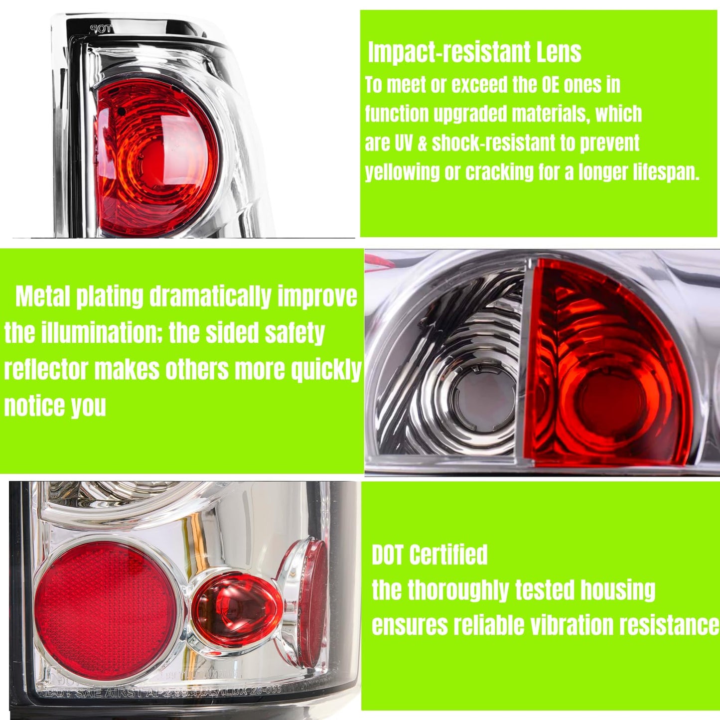 Tail Lights Fit For 1999-2006 Chevy Silverado; 1999-2006 GMC Sierra 1500 2500; 2001-2006 Chevy Silverado&GMC Sierra 1500HD 2500HD 3500; 2007 Silverado&GMC Sierra 1500 1500HD 2500HD 3500 Classic BODY