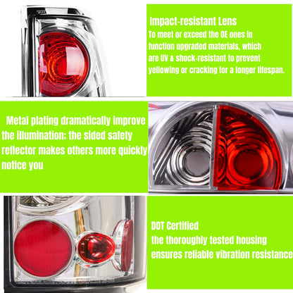 Tail Lights Fit For 1999-2006 Chevy Silverado; 1999-2006 GMC Sierra 1500 2500; 2001-2006 Chevy Silverado&GMC Sierra 1500HD 2500HD 3500; 2007 Silverado&GMC Sierra 1500 1500HD 2500HD 3500 Classic BODY