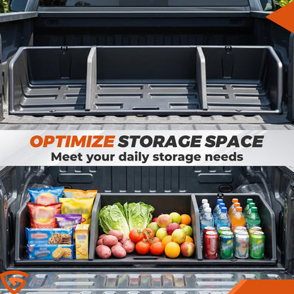 48/52/56 inch Truck Bed Cargo Box, Tailgate-slide Design for Effortless Loading/Unloading