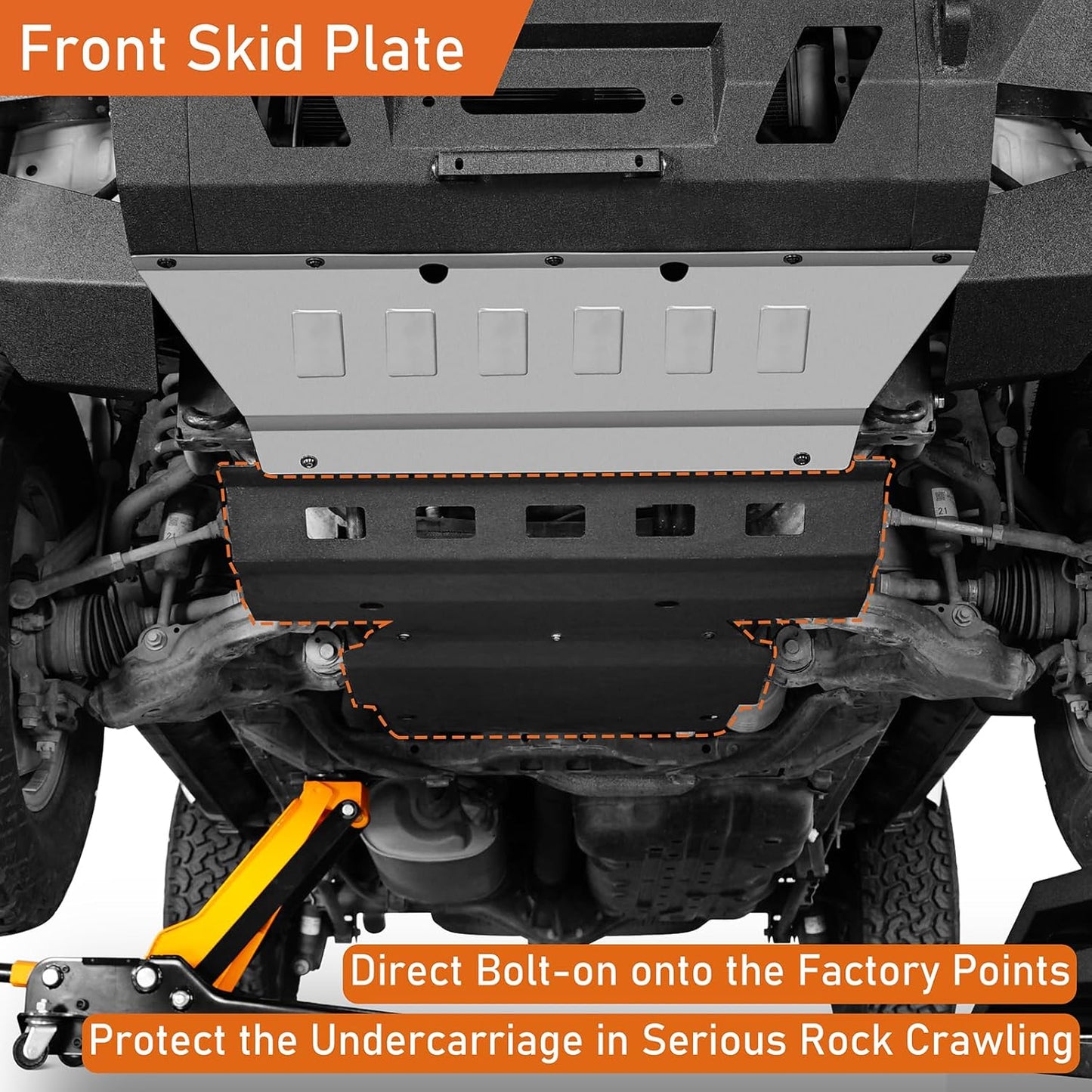 3.2MM Steel Front Skid Plate for 2010-2024 Toyota 4Runner 5th Gen