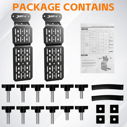 Truck Bed Rail Mount for Tacoma2005-2026 /Tundra 2022-2026  Axes, Shovels, Bikes, Fuel Tanks