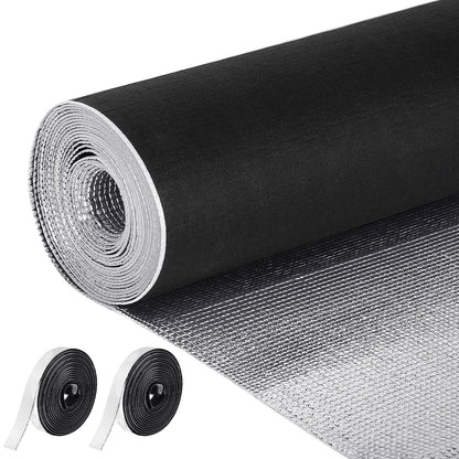 Frienda Double RV Door Window Shade Cover Blackout Reflective Insulation Roll 47x181 Inches Aluminum Foil Insulation Kit for Rv Garage Roof Door Window Skylight Shade(Silver)
