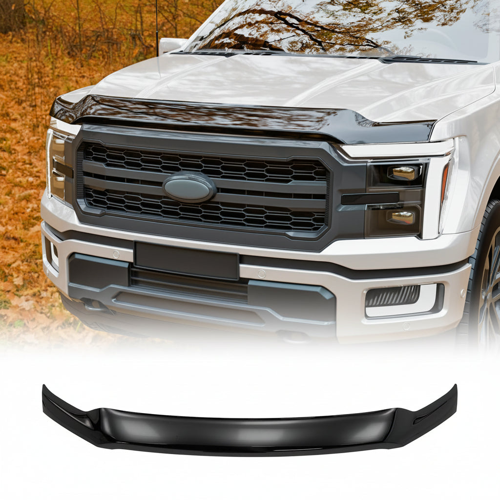 Ford F150 Hood Shield with LED Lights, Bug Deflector