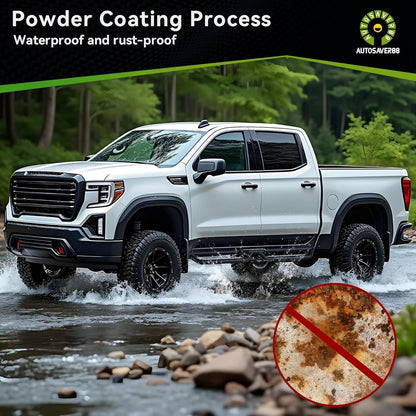 Carbon Steel Running Boards & Side Steps Compatible with 2024-2026 Tacoma Double Cab/Crew Cab