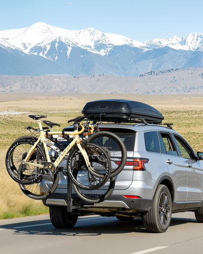 Heavy-Duty 3-Bike Hitch Rack for Cars, Trucks, SUVs