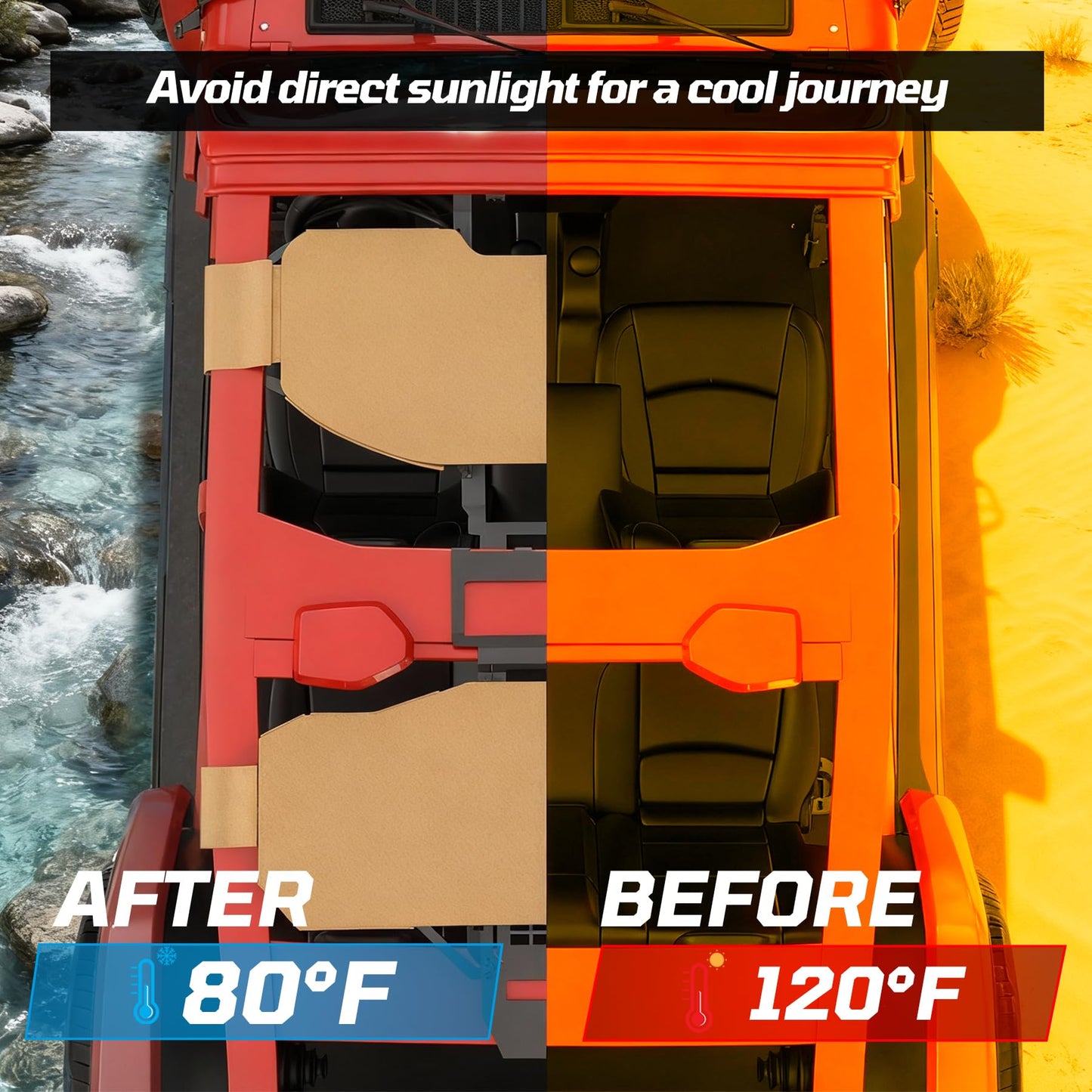 MOLLE Panel Metal Roof Rack with Canvas Insulated Storage Bag Fits Jeep Wrangler JL  2018-2026 4 Door