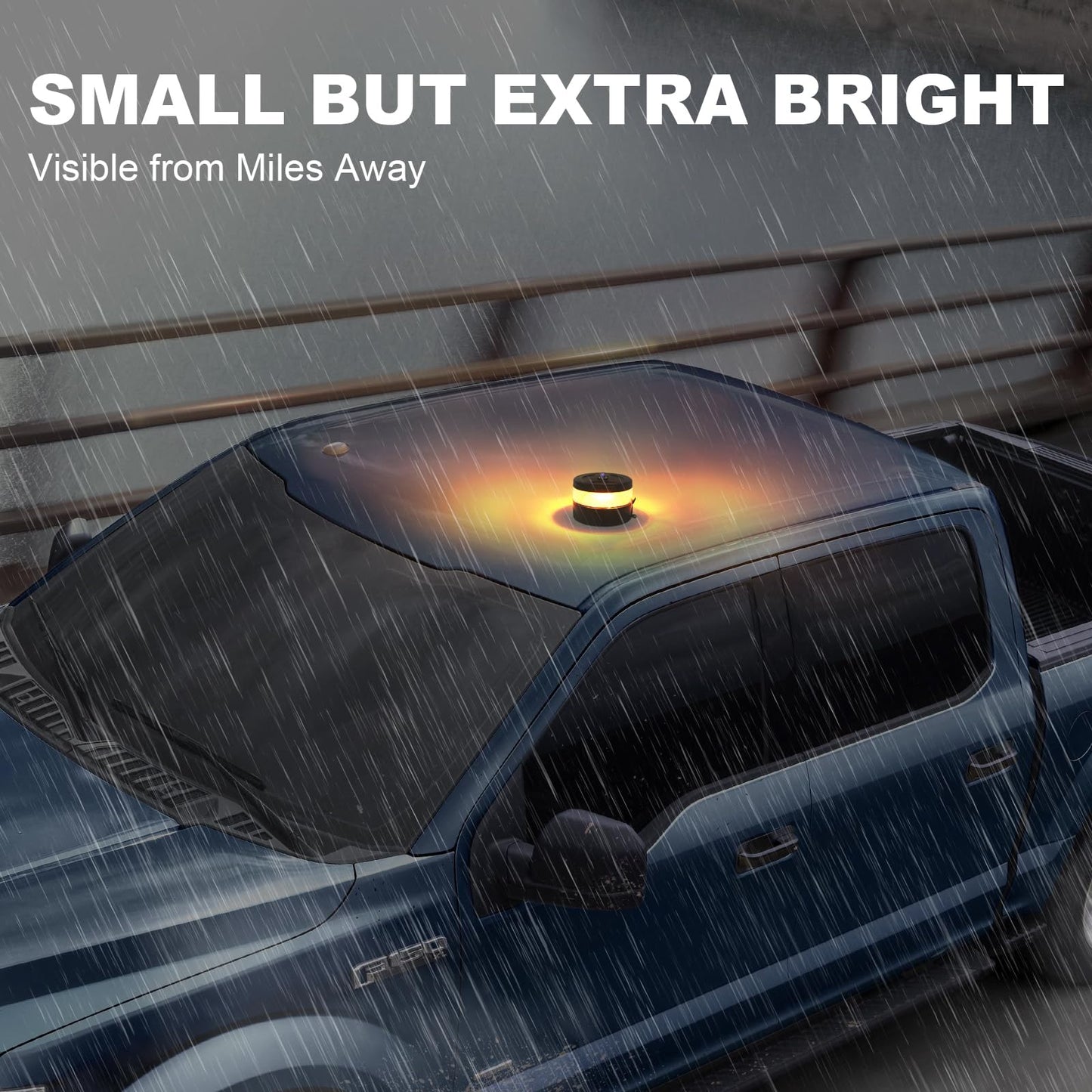 Rechargeable Magnetic Wireless Beacon Light for Trucks, Postal Car Tractor UTV Golf Cart