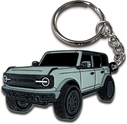 Bronco Keychain Accessories 4 door key chain Fob Cover Cool Mods compatible with Ford Bronco 2021 2022 2023 - OMOTOR