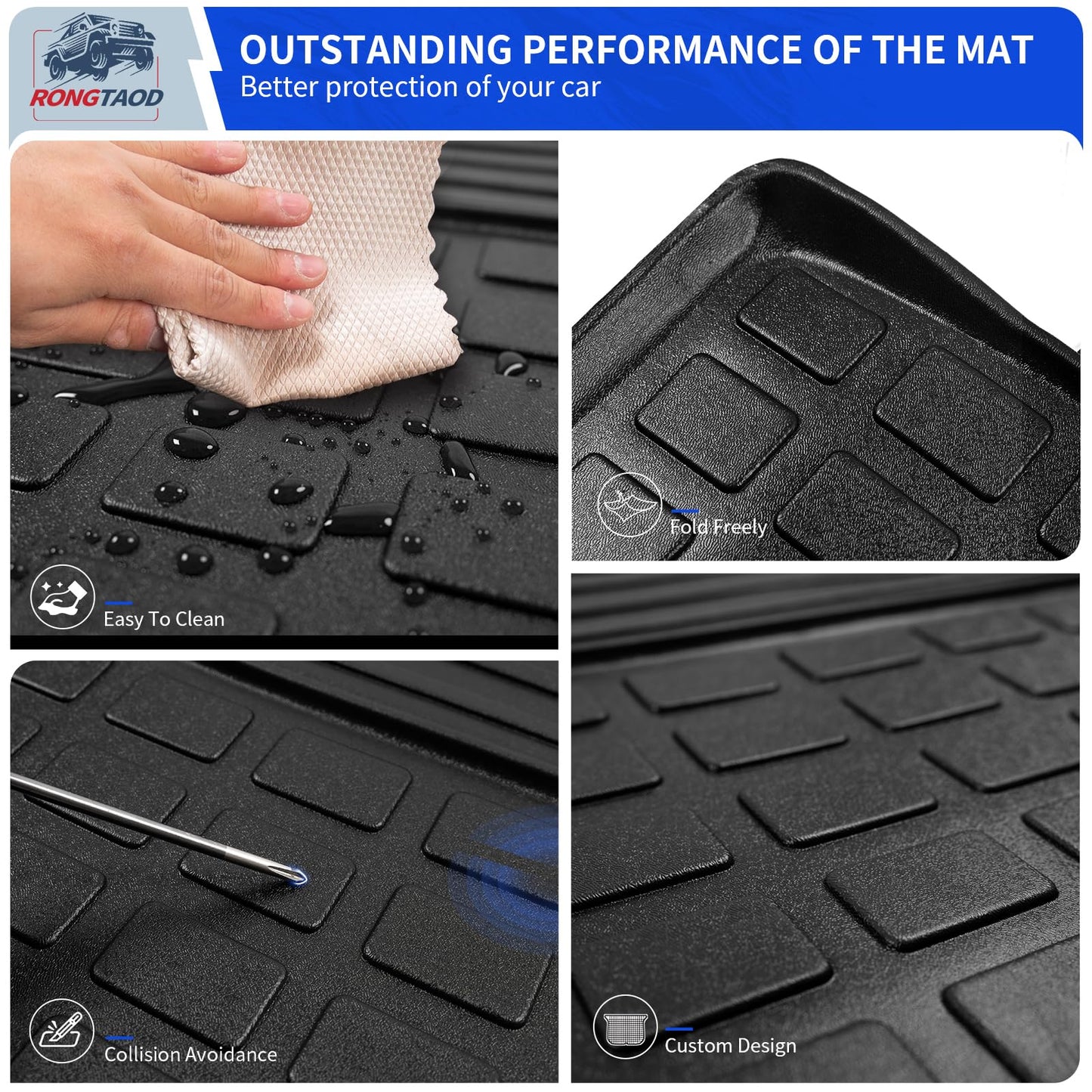Cargo Mat + 2nd & 3rd Row Backrest Mats for 2021-2026 Kia Sorento