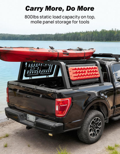 Overland Full Size Truck Bed Rack for Trucks Compatible with F150 F250 F350 Silverado Sierra Ram