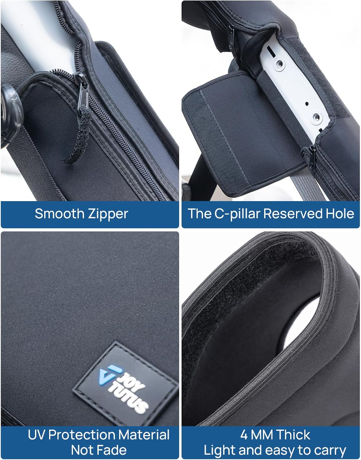 JOYTUTUS Roll Bar Cover Compatible with 2018-2025 Wrangler JL Unlimited JLU, JL 4 Doors Roll Bar Protection, Neoprene