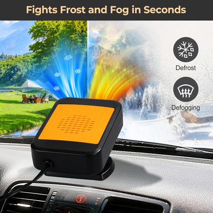 Portable Car Heater for Vehicle, 12V Car Heater Portable（ Plugs into Cigarette Lighter）, Portable Heater for Car, 360° Rotatable Car Defroster Windshield Heater (1)