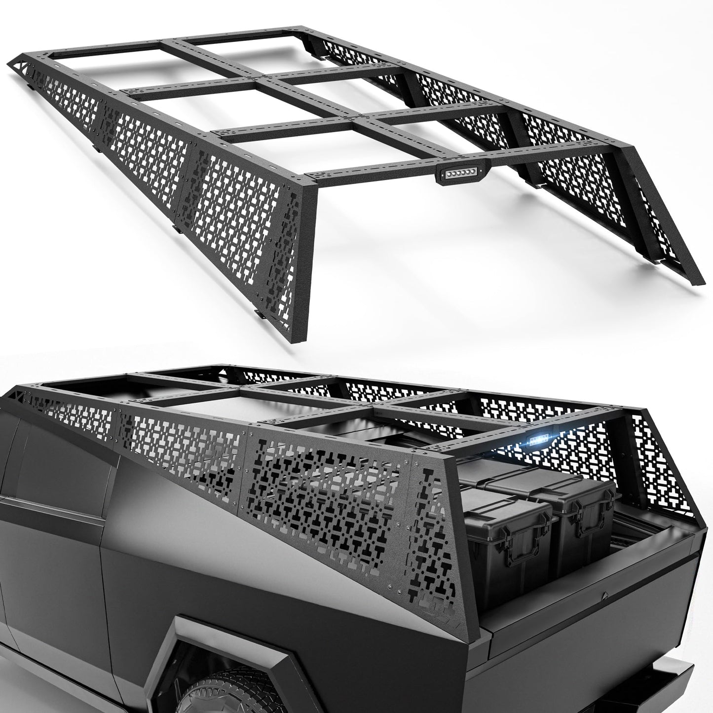 Bed Rack Roll Bar with MOLLE Panels Compatible with 2024–2025 Tesla Cybertruck
