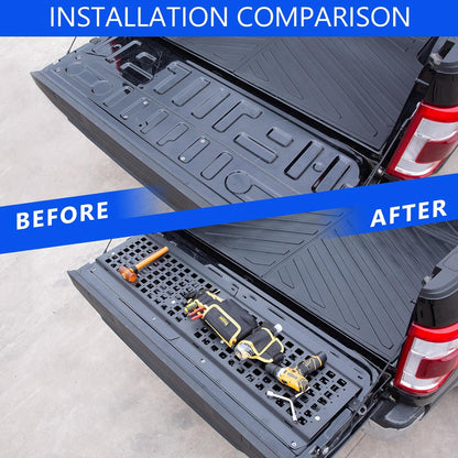 Tailgate Molle Panel Compatible with 2015-2023 F150 Tailgate Molle Panel Tailgate Table Truck Molle Bed Panel Replacement for 2015-2023 F150 Accessories - OMOTOR