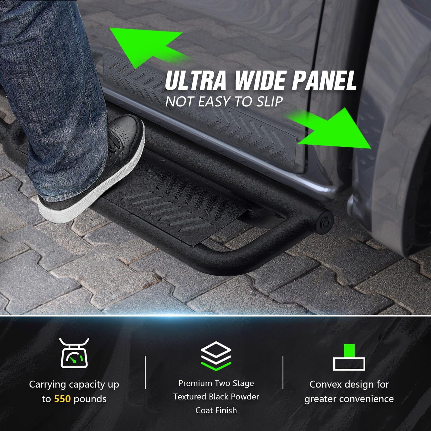 Running Boards Two-Stair Side Steps For Ford Ranger Crew Cab 2019-2026