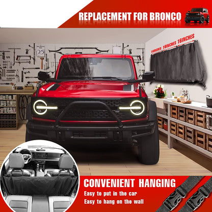 Soft Top Window Storage Bag for Ford Bronco Accessories 2021 2022 2023 4 Door Plush Multi-Layer Protection Bags Prevent Soft Windows Scratching and Bending - OMOTOR