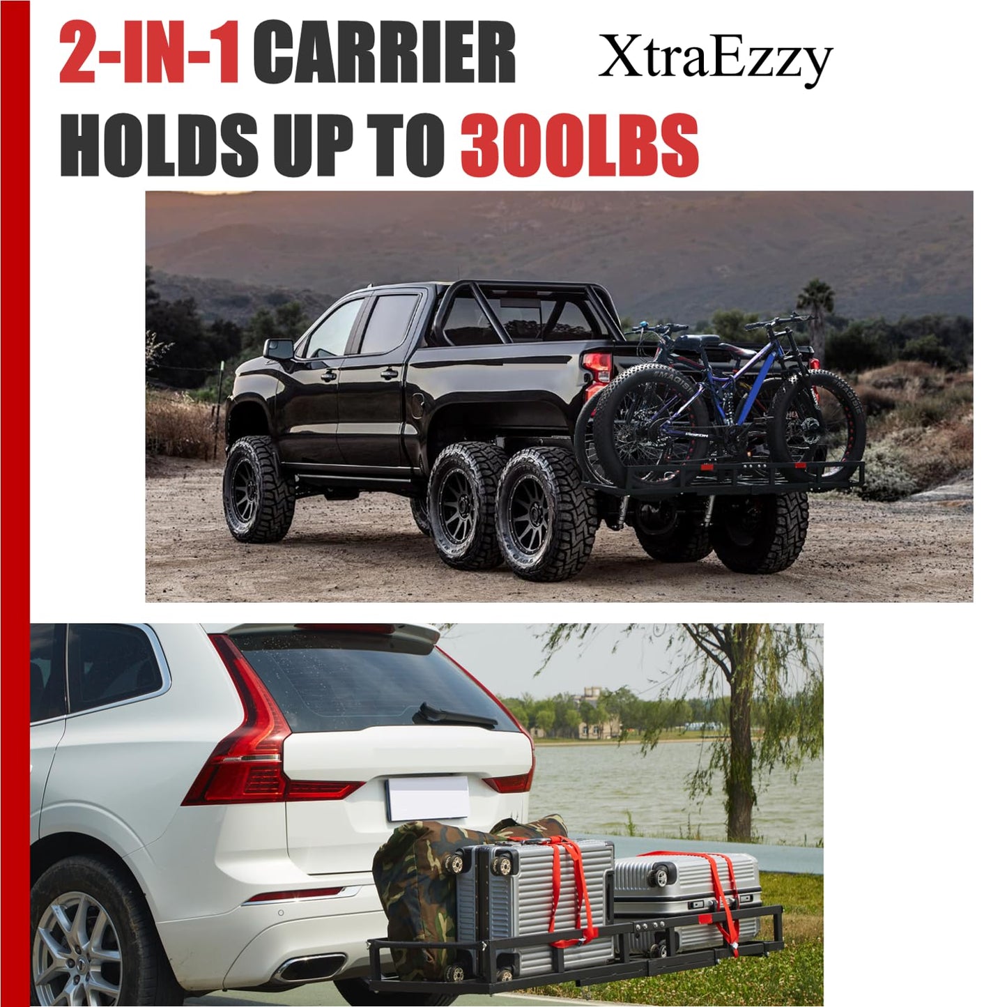 Heavy-Duty Hitch Bike Rack for 2 E-Bikes