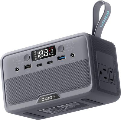 Portable Power Station 28000mAh LiFePO4 Battery, 100W (200W Surge) For Outdoor Camping, Emergency, Travel