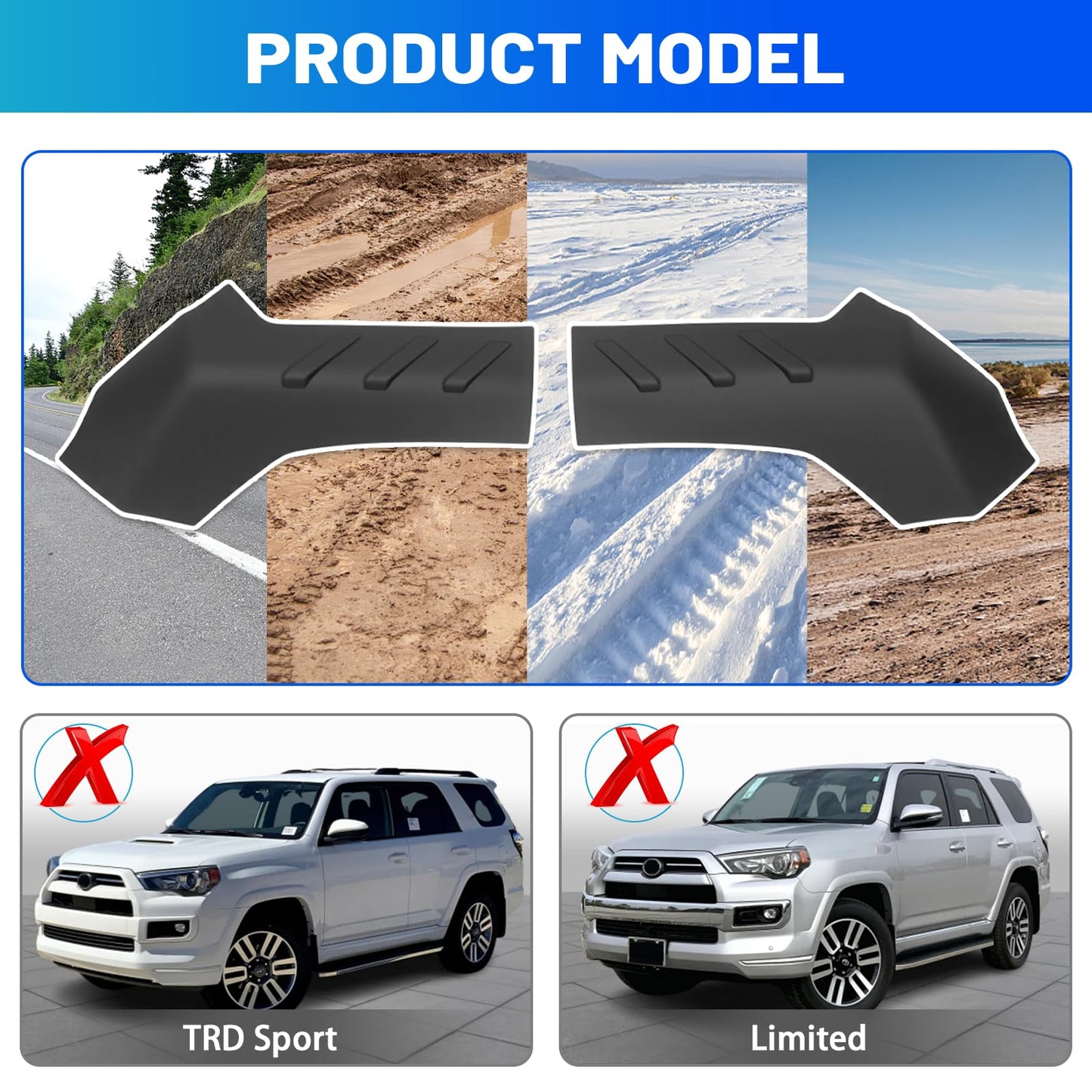 Rear Bumper Protector For Toyota 4Runner 2014-2024 (Exclude TRD Sport Limited)