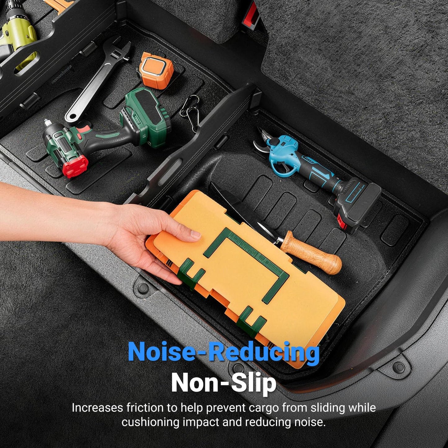 2nd Row Under Seat Storage Mat Compatible with 2022-2026 Toyota Tundra