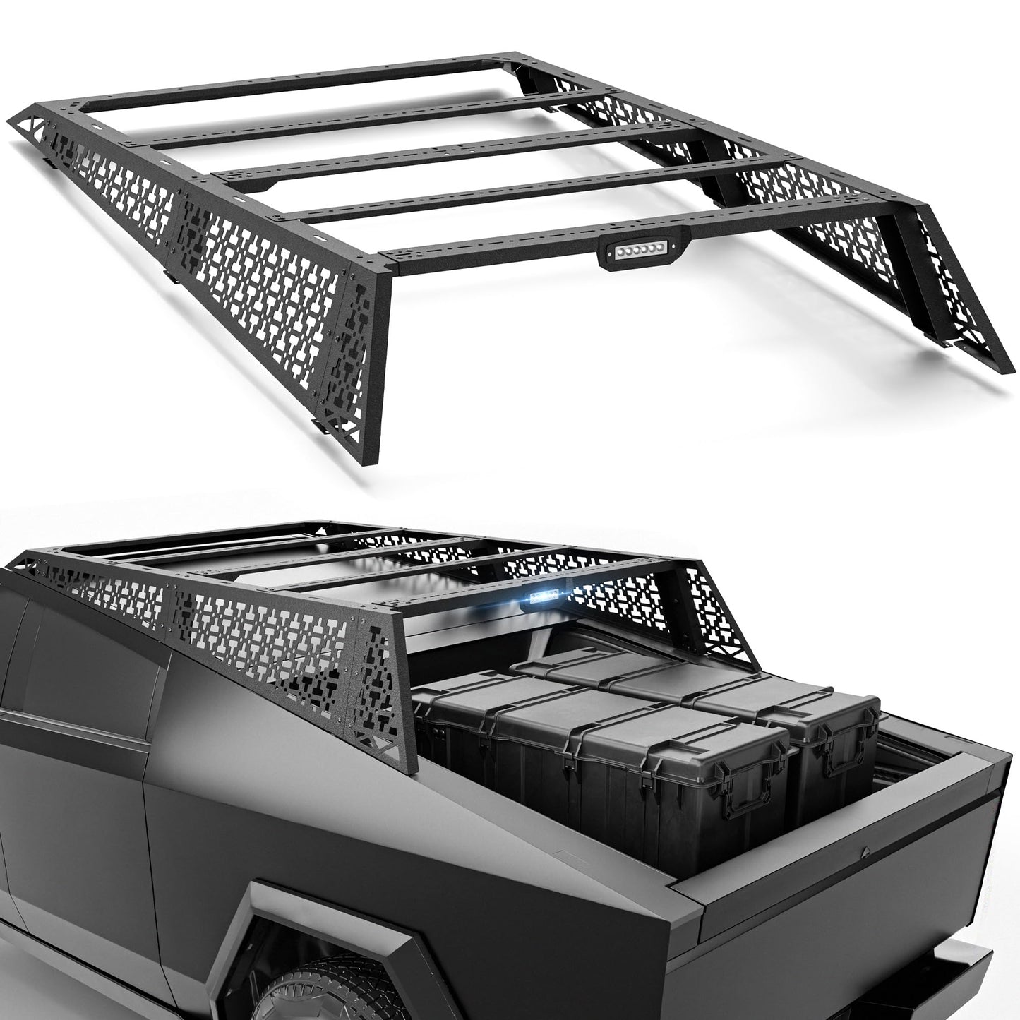 Bed Rack Roll Bar with MOLLE Panels Compatible with 2024–2025 Tesla Cybertruck