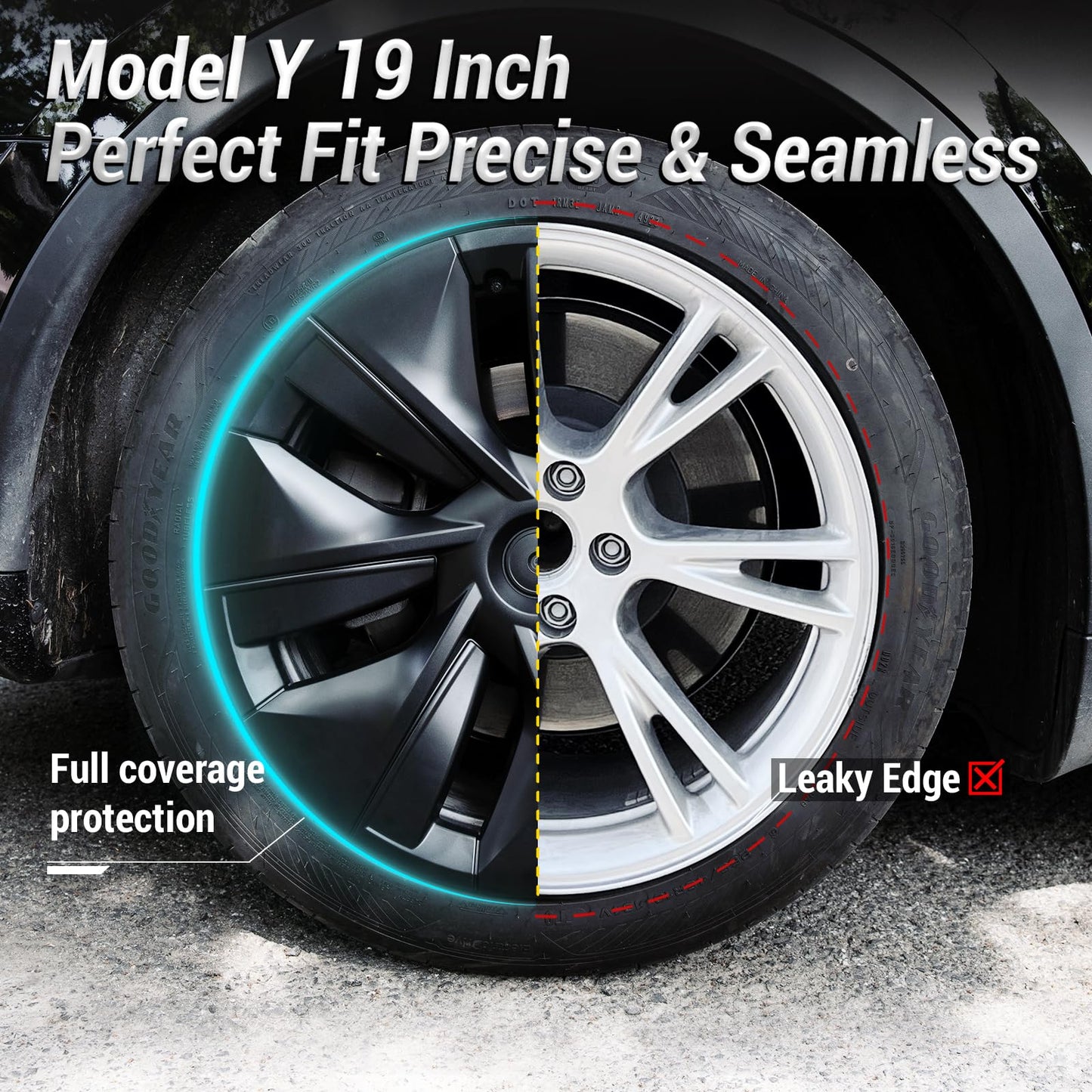 Hubcaps for Tesla Model Y Wheel Cover Hub Caps For Tesla Model Y 2021- 2024