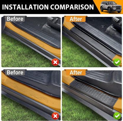 TPE Door Sill Guards Compatible with 2024 2025 Toyota Land Cruiser Prado 250 J250 LC250