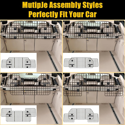 Adjustable Steel Mesh Dog Car Barrier for SUVs and Trucks