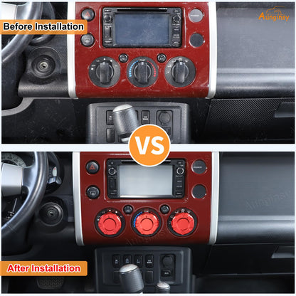 Center Console Air Conditioner Switch Button Knob Trim Cover Compatible with Toyota FJ Cruiser 2007-2021