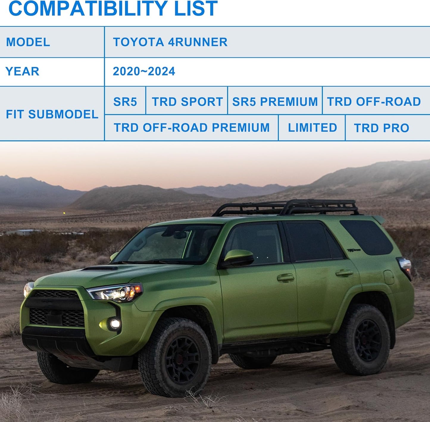 Wireless Charger for Toyota 4runner 2010-2024, Center Console Organizer Tray USB-A USB-C Fast Wireless Charging Pad Armrest Storage Box for Toyota 4runner 5th Gen SR5 TRD Accessories