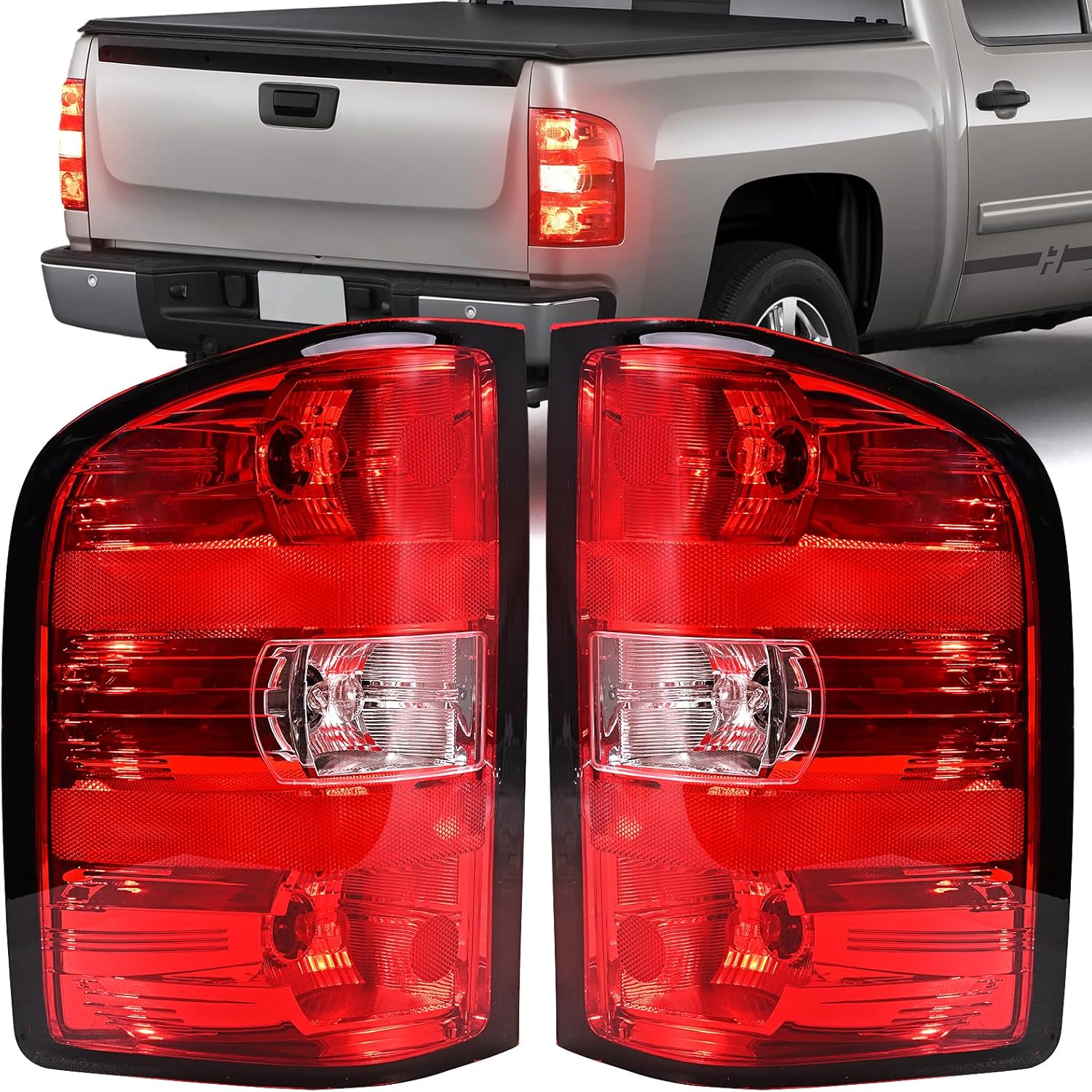 Tail Lights Assembly for Chevy Silverado 1500 2500 3500 2500HD 3500HD 2007- 2014