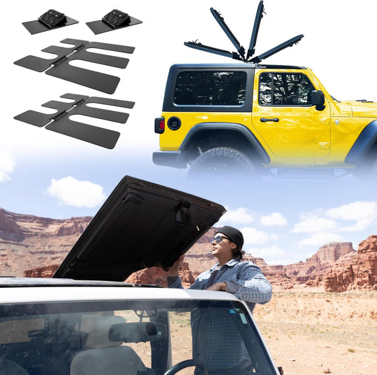 EZ Flip-Top for JL 2dr Jeep Wrangler Freedom Panels One Person Flip Back System—Flip Back Your Jeep Wrangler Hardtop Freedom Panels Every Day in Seconds! Patented and Patent Pending