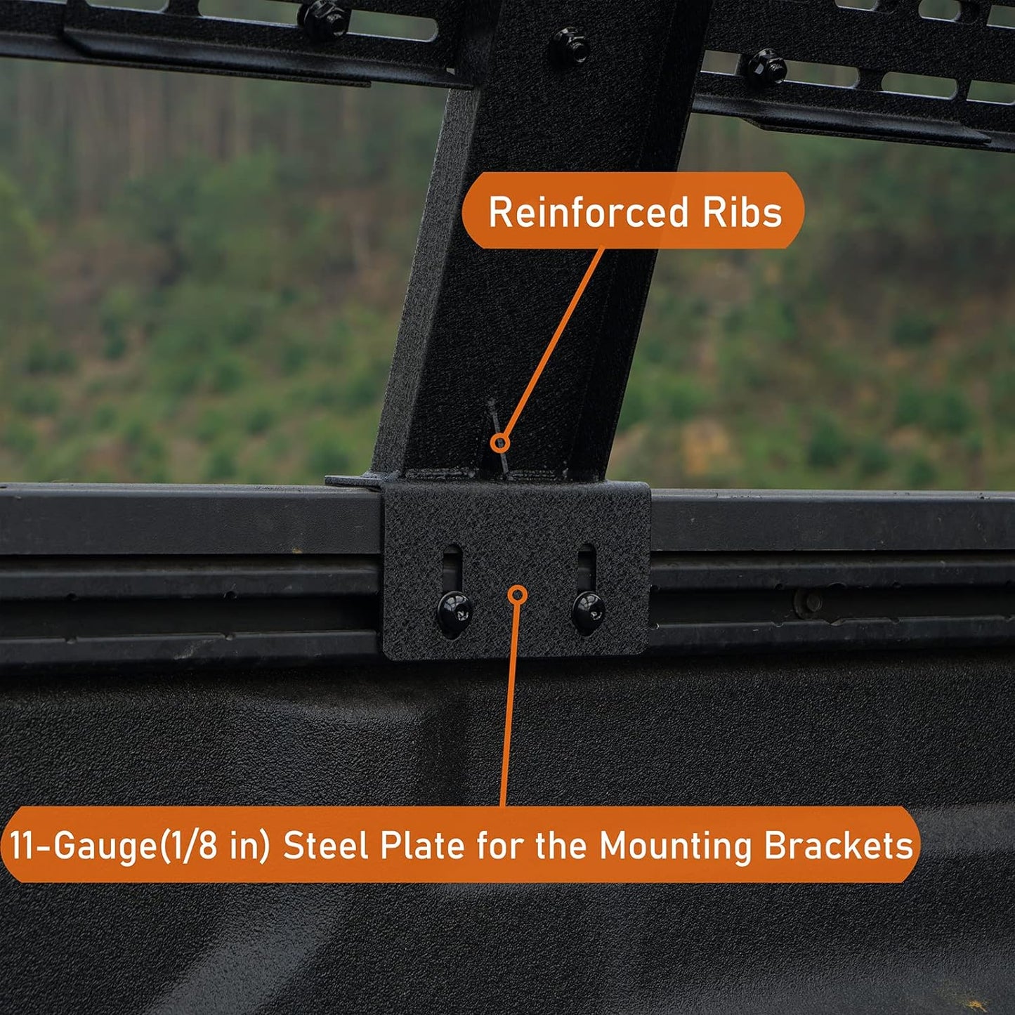 High Overland Bed Rack for Mid-Size Trucks w/Bed Rails - Compatible with 05-23 Toyota Tacoma & 20-23 Jeep Gladiator JT