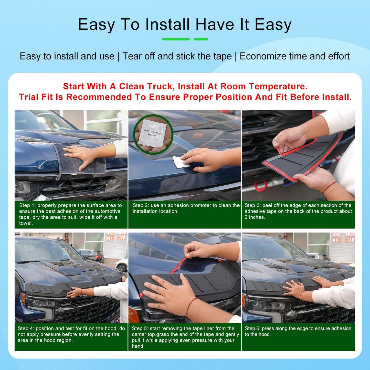 Hood Protector Compatible with 2024-2026 Toyota Tacoma