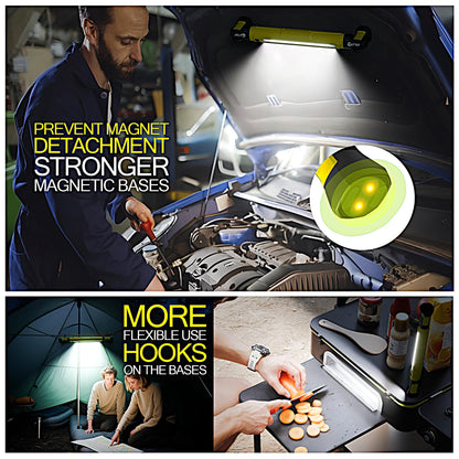Magnetic Work Light - 3000LM Rechargeable LED Work Light Bar, 5200mAh Under Hood Mechanic Light for Garage, Workshop, Vehicle Inspection