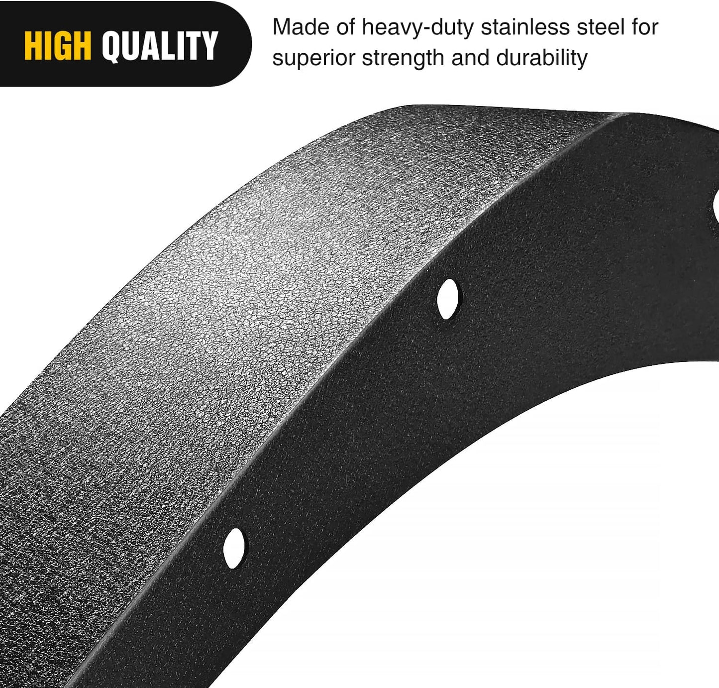 Nilight Off-Road Fender Flares Kit Compatible with 2018 2019 2020 2021 2022 2023 2024 2025 Wrangler JL & JLU 2/4 Doors Heavy-Duty Solid Steel Black Textured Front Rear Flat-4pcs