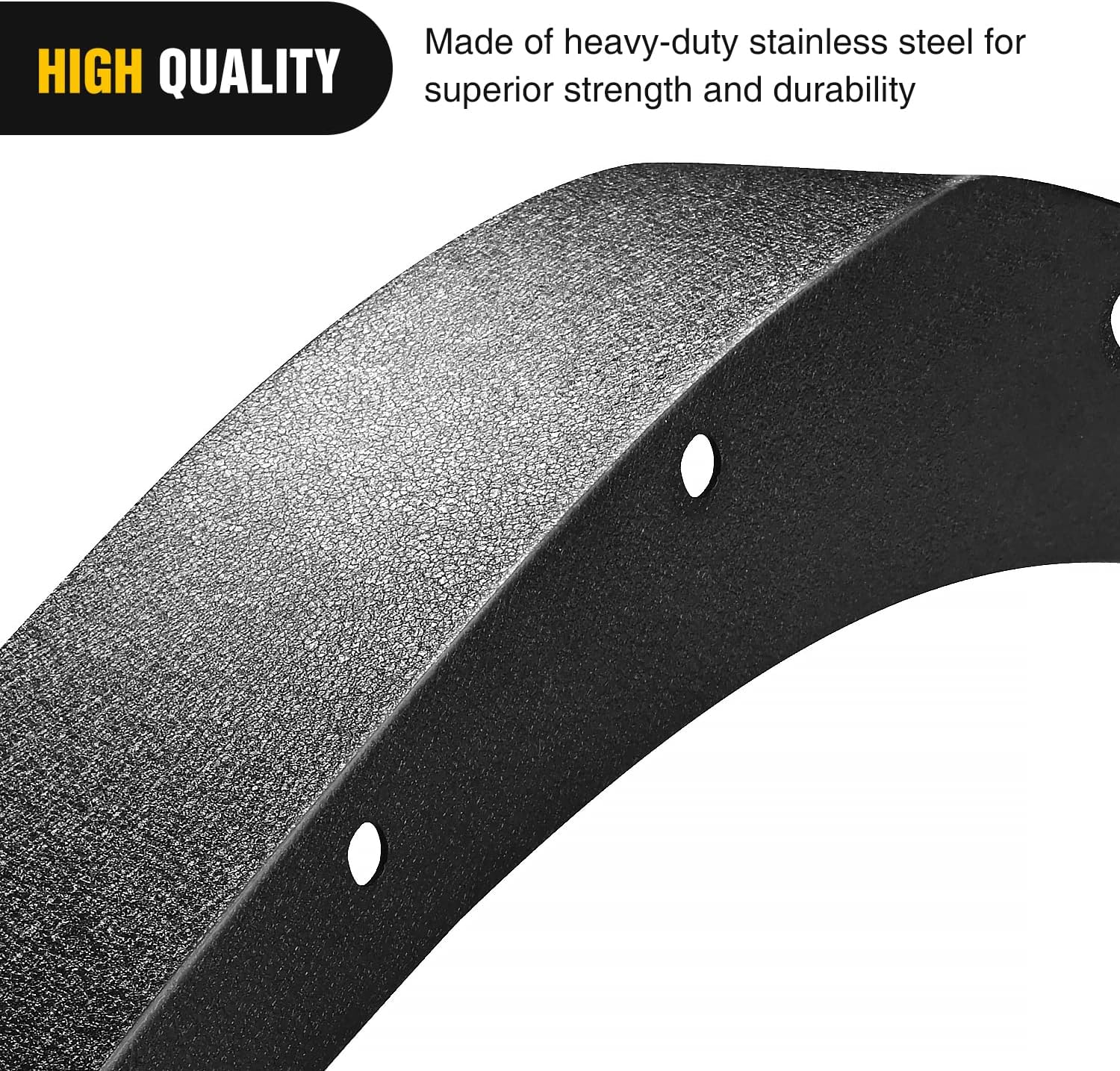 Nilight Off-Road Fender Flares Kit Compatible with 2018 2019 2020 2021 2022 2023 2024 2025 Wrangler JL & JLU 2/4 Doors Heavy-Duty Solid Steel Black Textured Front Rear Flat-4pcs