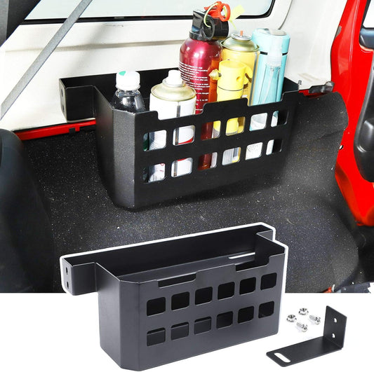 Rear Molle Panel Trunk Side Cargo Rack Shelf Organizer Storage Tray Basket Metal Cargo Holder for 1997-2022 Jeep Wrangler TJ JK JL
