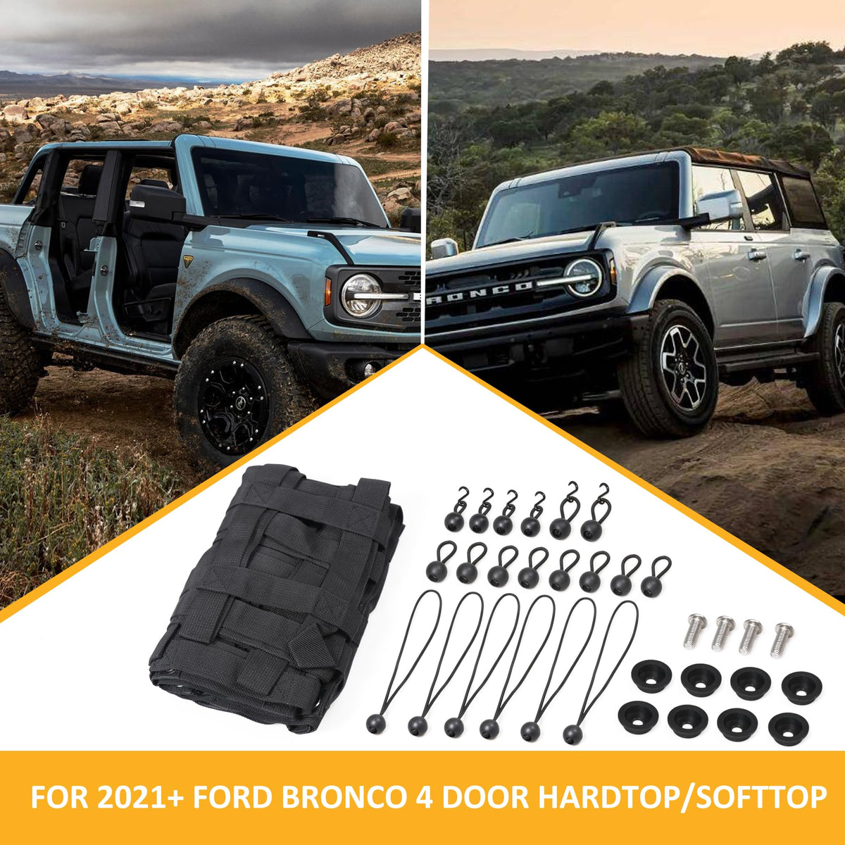 Roof Hammock for 2021-2026 Ford Bronco 4 Door Exterior Accessories